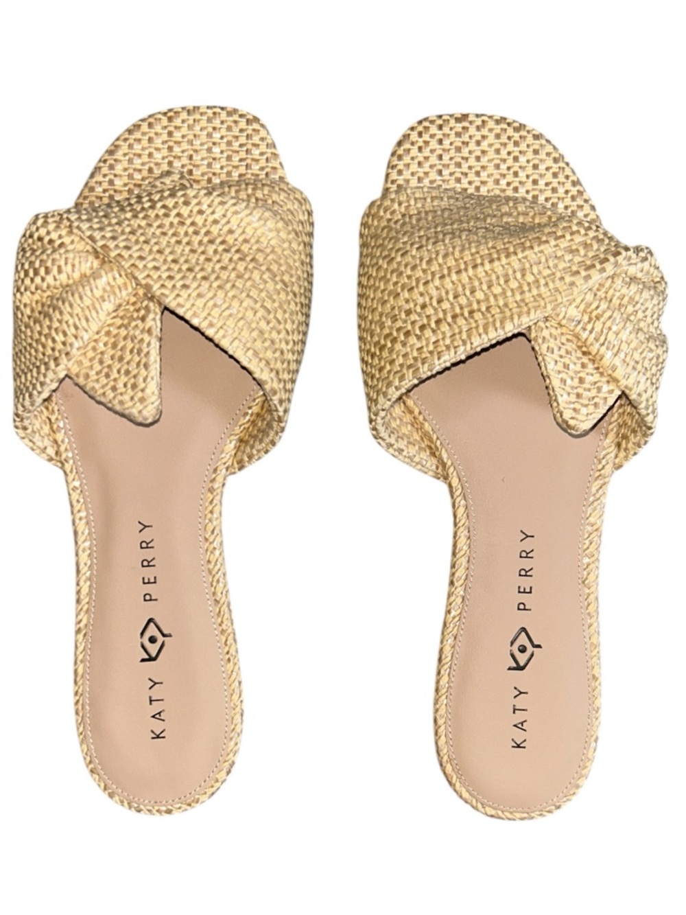 Katy Perry Halie Bow Slide Sandal Minimalist Core Women’s Size 10 Natural